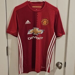 NWT Adidas 2016/17 Manchester United FC Home Soccer Jersey - Red Size Small